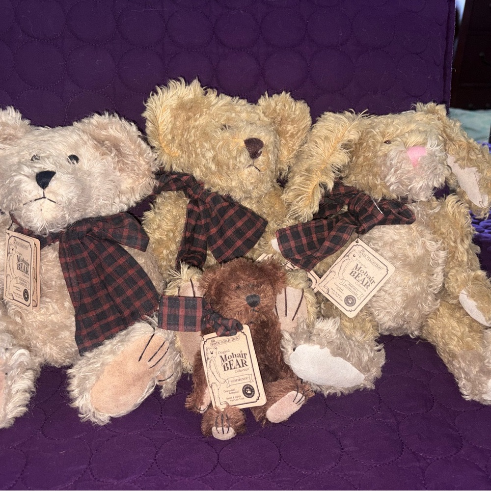 Boyds Bear Mohair collection of 4